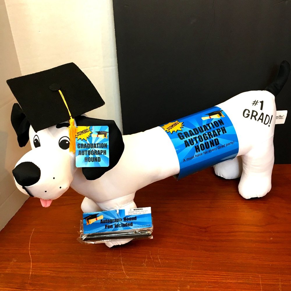Graduation Autograph Weiner Dachshund Large 23" Plush Dog NWT NOS